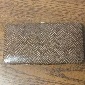 Brown Faux Snakeskin Wallet
